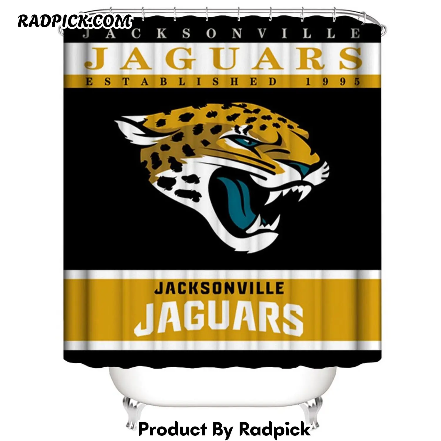 Football florida jacksonville jaguars shower curtain rp387926